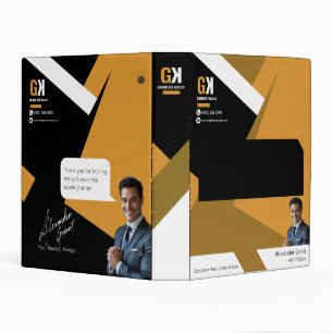 Black & Gold Realtor Design, Real Estate Agent Mini Binder