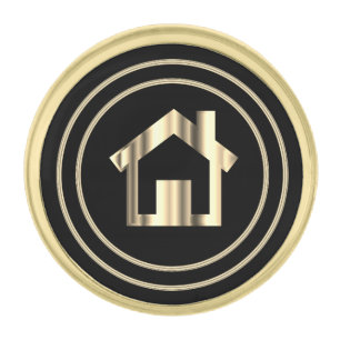 Black & Gold Realtor Gold Finish Lapel Pin