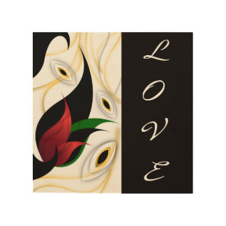 Black, Gold, Red & Green Abstract Ornamental Art