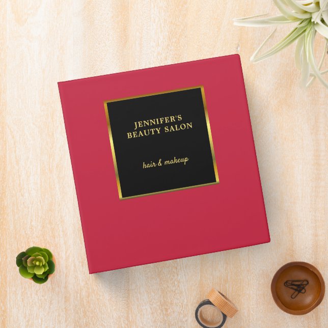 Black gold red professional appointment book 3 ring binder (In Situ)