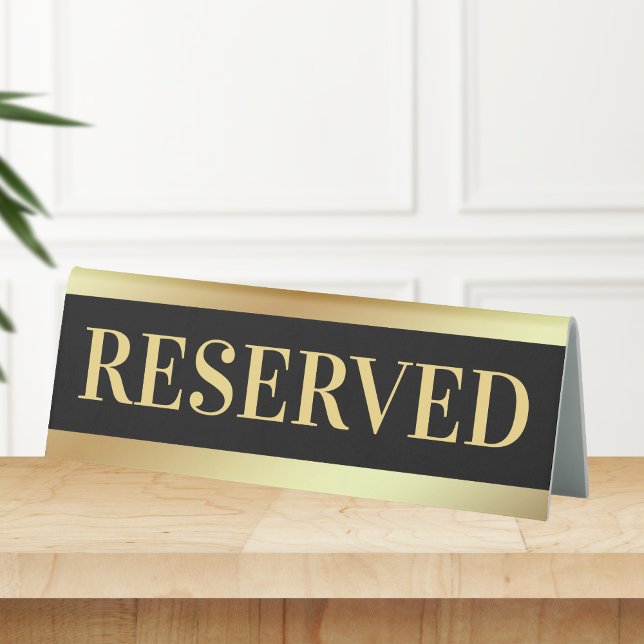 Black Gold Reserved Table Sign (Creator Uploaded)