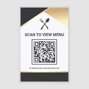 Black Gold Restaurant Digital QR Code Menu
