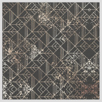Black Gold Retro Art Deco Geometric Paint Splatter Fabric