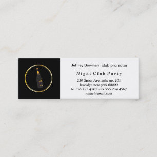 Black Gold Ring Champagne Mini Business Card