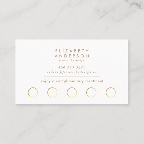 Black Gold Rose Circle Bouquet Loyalty Card
