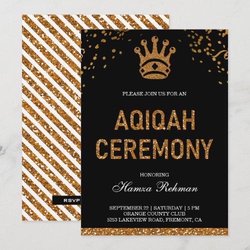 Black Gold Royal Crown Prince Aqiqah