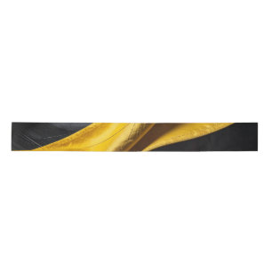 Black gold satin ribbon