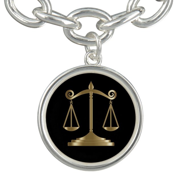 Black & Gold | Scale of Justice | Lawyer Bracelet (Design)