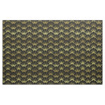 Black Gold Scallop Shells Classy Deco Scale Fabric