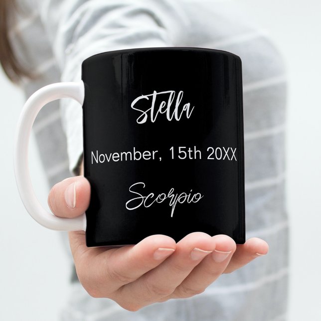 Black gold Scorpio star constellation birthday Coffee Mug (Creator Uploaded)