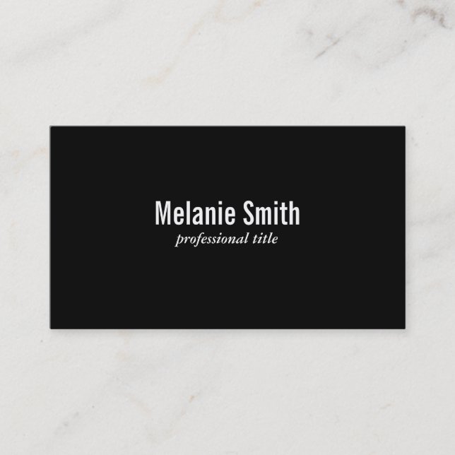 Black / Gold Shimmer Business Card (Front)