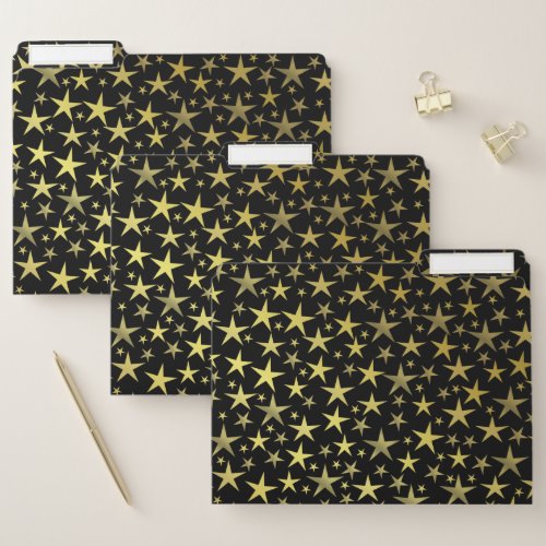 blackgoldshiny bright star color decoration file folder