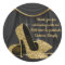 Black Gold Shoe Birthday Party Favor Stickers
