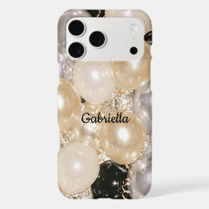 Black Gold Silver Balloons Iphone 18 Pro Max Case