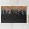 Black gold silver glitter party paper placemat