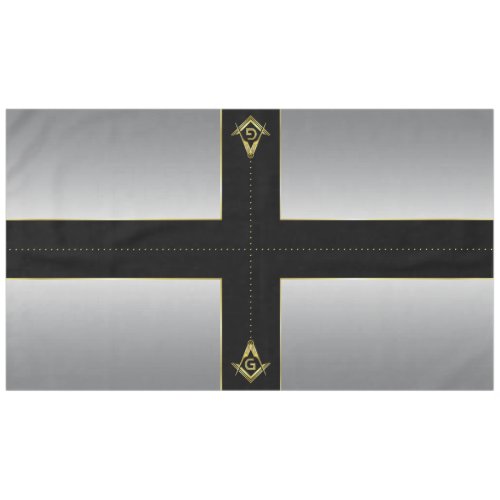 Black Gold Silver Masonic Tablecloth  Decorations