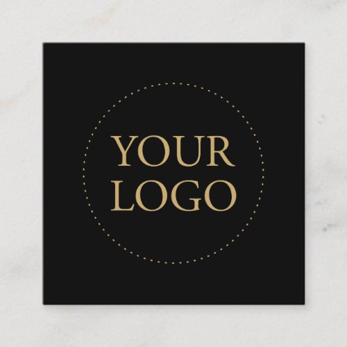 Black  Gold  Simple Logo  Social Media  Square Business Card