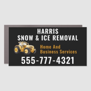 Black Gold Snow Plow Sign for Vehicle Promotion