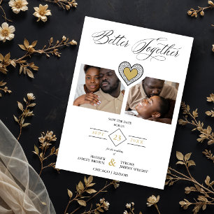 Black & Gold Sophisticated Better Together Phrase