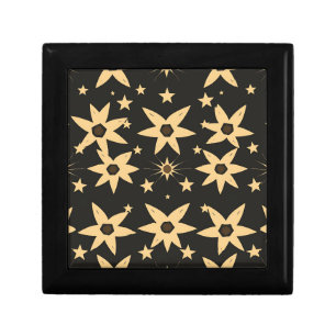 Black Gold Star Pattern Celestial Night Sky Gift Box