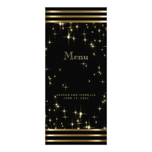 Black & Gold Starlights with Bars - Menu