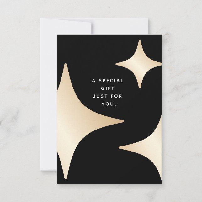 Black Gold Stars Gift Certificate (Front)