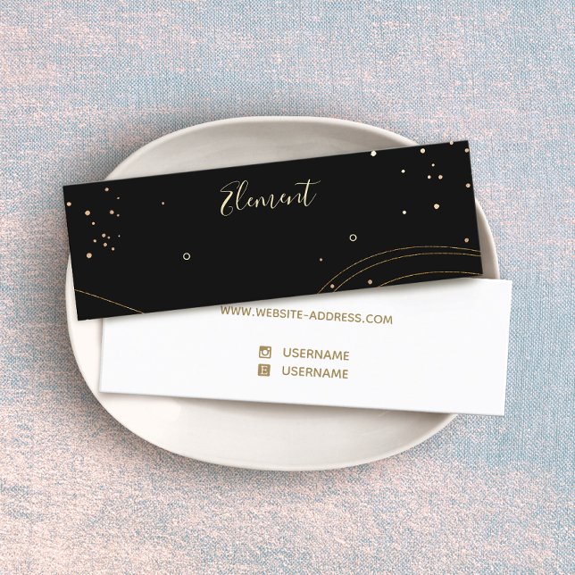 Black Gold Stud Earring Display Mini Business Card (Creator Uploaded)