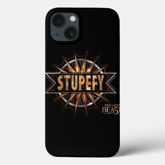 Black & Gold Stupefy Spell Graphic Case-Mate iPhone Case (Back)