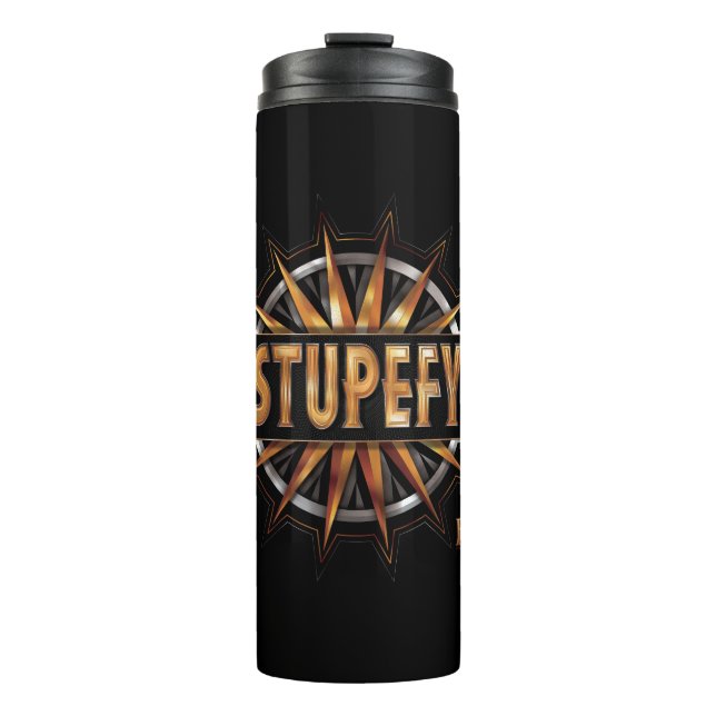 Black & Gold Stupefy Spell Graphic Thermal Tumbler (Front)