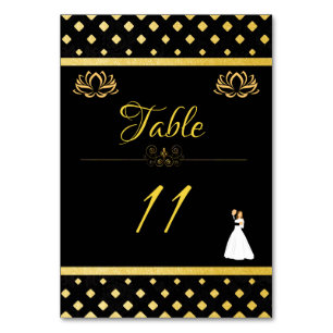 Black-gold Table Number