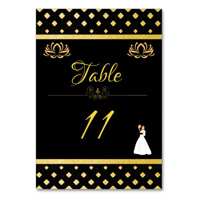Black-gold Table Number (Front)