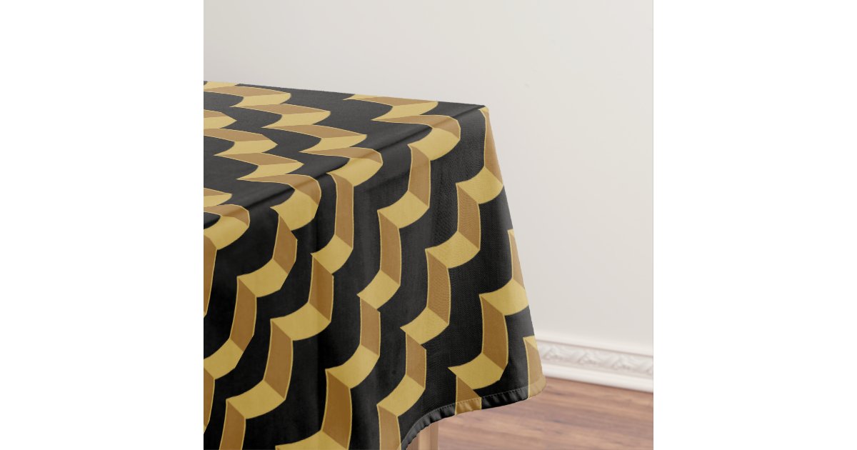 Black Gold Tablecloth | Zazzle