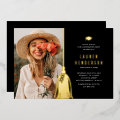 Black Gold Tassel Photo Graduation Party Foil Invi Foil Invitation | Zazzle