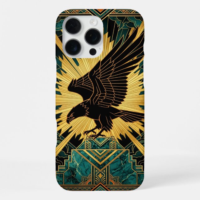 Black Gold Teal iPhone 16 Pro Max Case | Majestic  (Back)