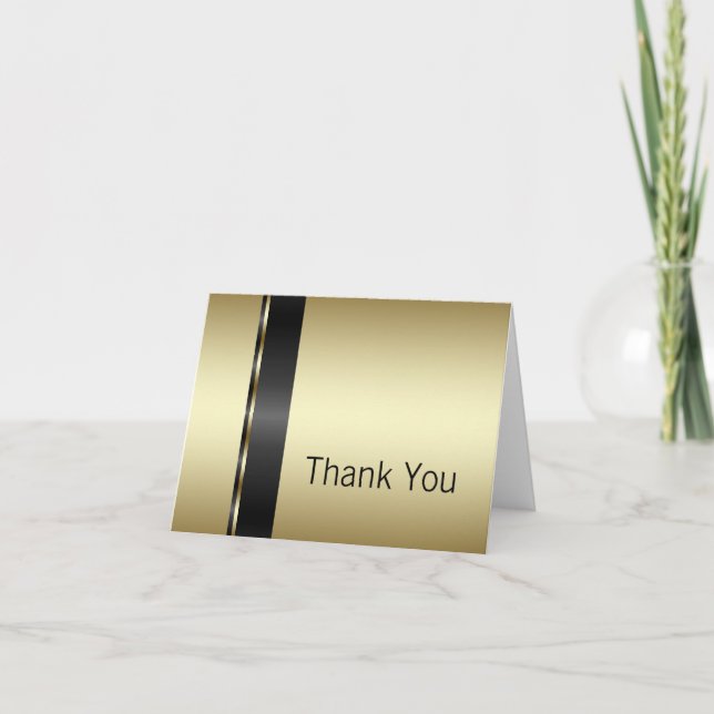 Black & Gold Thank You Cards (Front)