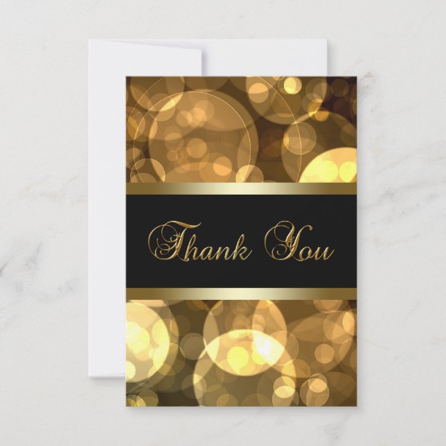 Black Gold Thank You Cards (Front)