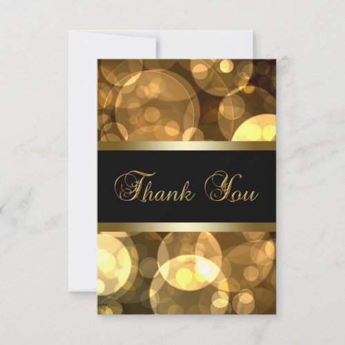 Black Gold Thank You Cards