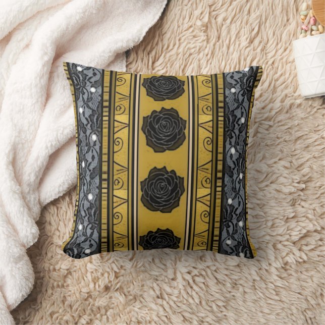 Black Gold : Throw Pillow (Blanket)