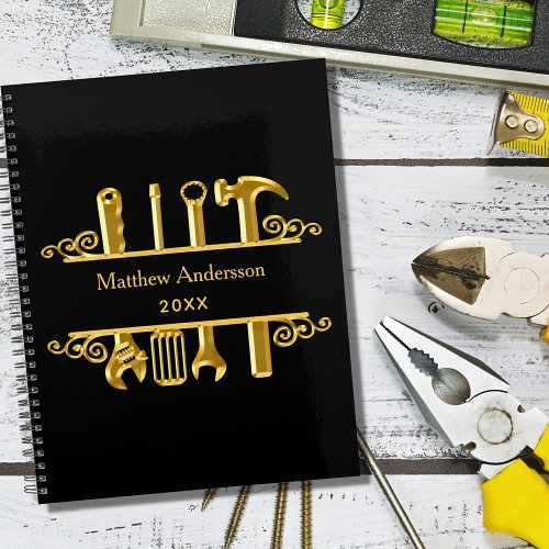 Black gold tools home repairs business 2023 planner