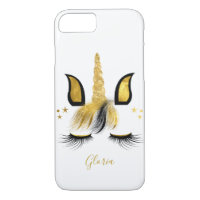 Black & Gold Unicorn iPhone 8/7 Case