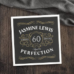 Black Gold Vintage Aged To Perfection birthday Napkins<br><div class="desc">Black and gold fun vintage aged to perfection adult birthday napkins,  great for any age birthday celebration,  or other occasions. Custom it with your own name and text.</div>