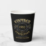 Black Gold Vintage Aged To Perfection birthday Paper Cups