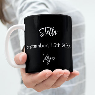 Black gold Virgo star constellation birthday Coffee Mug
