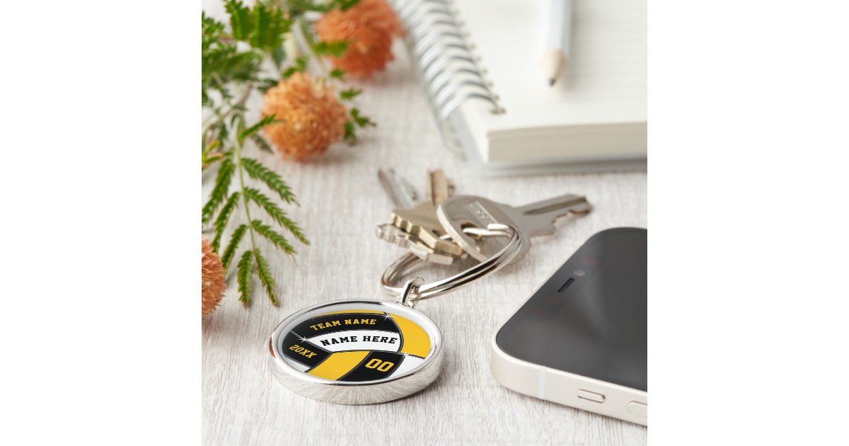 Black Gold Volleyball Gift Ideas For Senior Night Keychain Zazzle Com