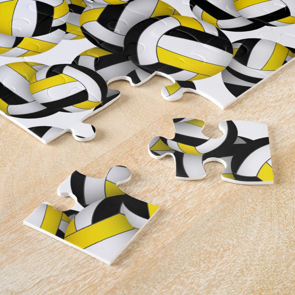 black gold volleyball team colors kids jigsaw puzzle