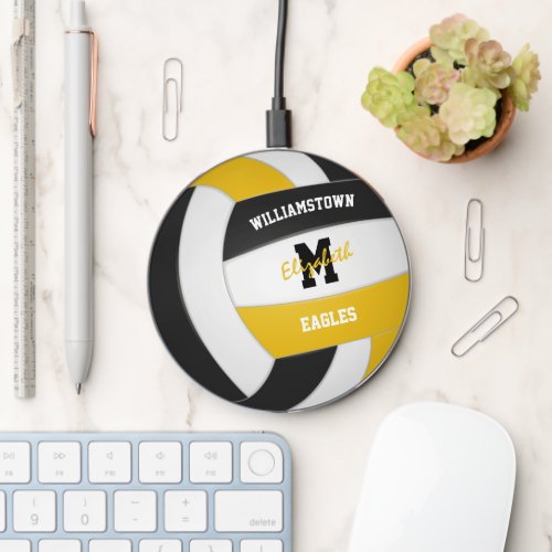 black gold volleyball team name wireless charger 