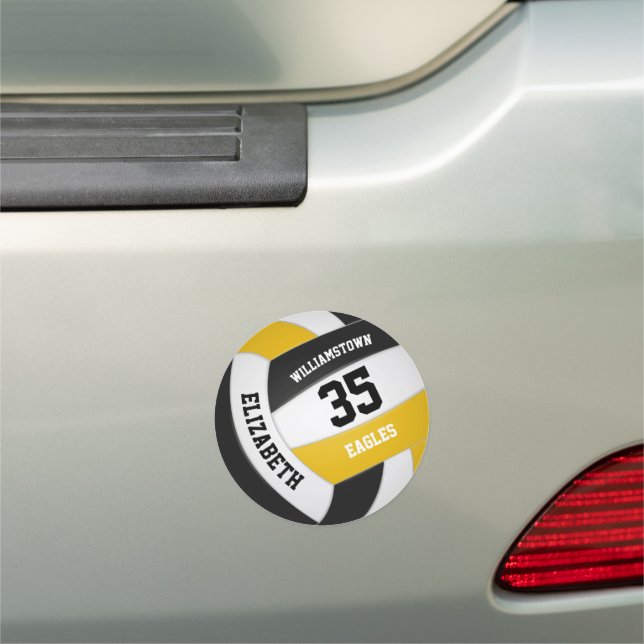 black gold volleyball team pride teens locker or car magnet (In Situ)