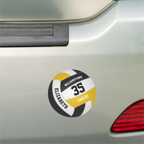 black gold volleyball team pride teens locker or car magnet