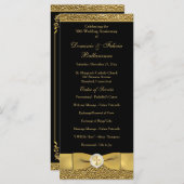 Black Gold Wedding Anniversary Vow Renewal Program (Front/Back)