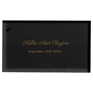 Black/Gold Wedding Table Card Holder